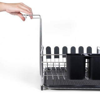 happimess HPM-DSH1000-DISH-RACK Compact 17.25" Fingerprint-Proof - Black
