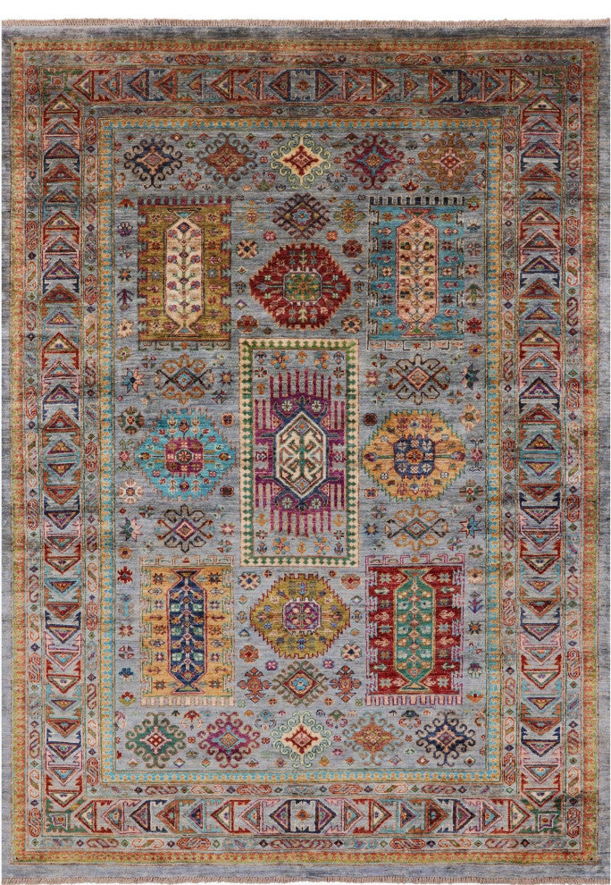 Fine Turkmen Ersari Hand Knotted Wool Rug 5' 10" X 8' 0" - Q12489