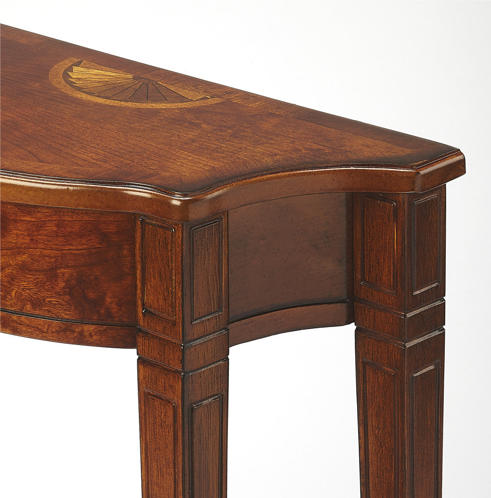 Chester Demilune Console Table, Olive Ash