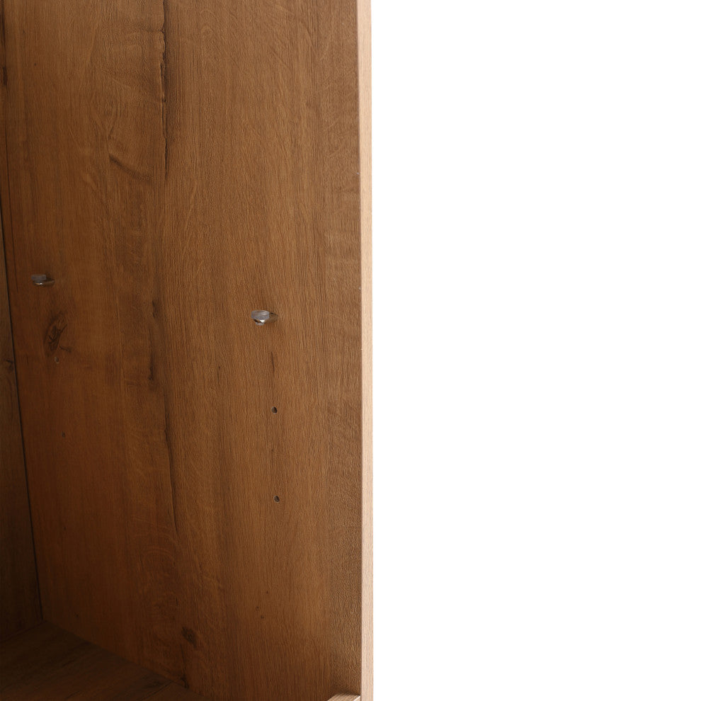 18x15., Bath Vanity, Imitative Oak With White Ceramic Top and Basin