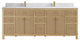 Sonoma 84 Double Sink Bath Vanity in Light Natural Teak with 1.5" Empira Quartz