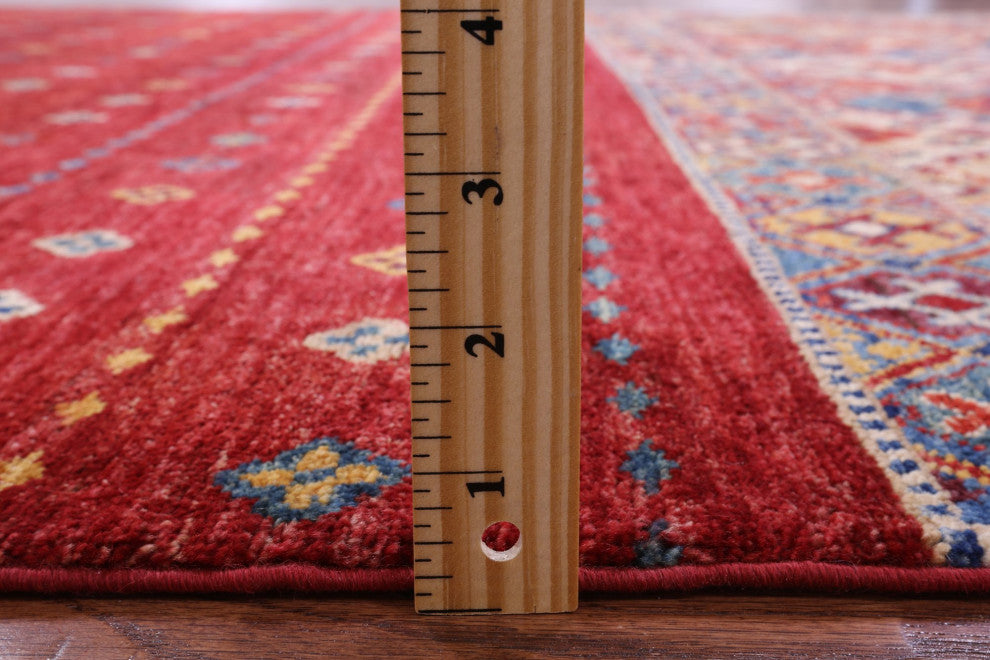 6' 3" X 9' 7" Hand Knotted Tribal Khorjin Wool Rug Q10755