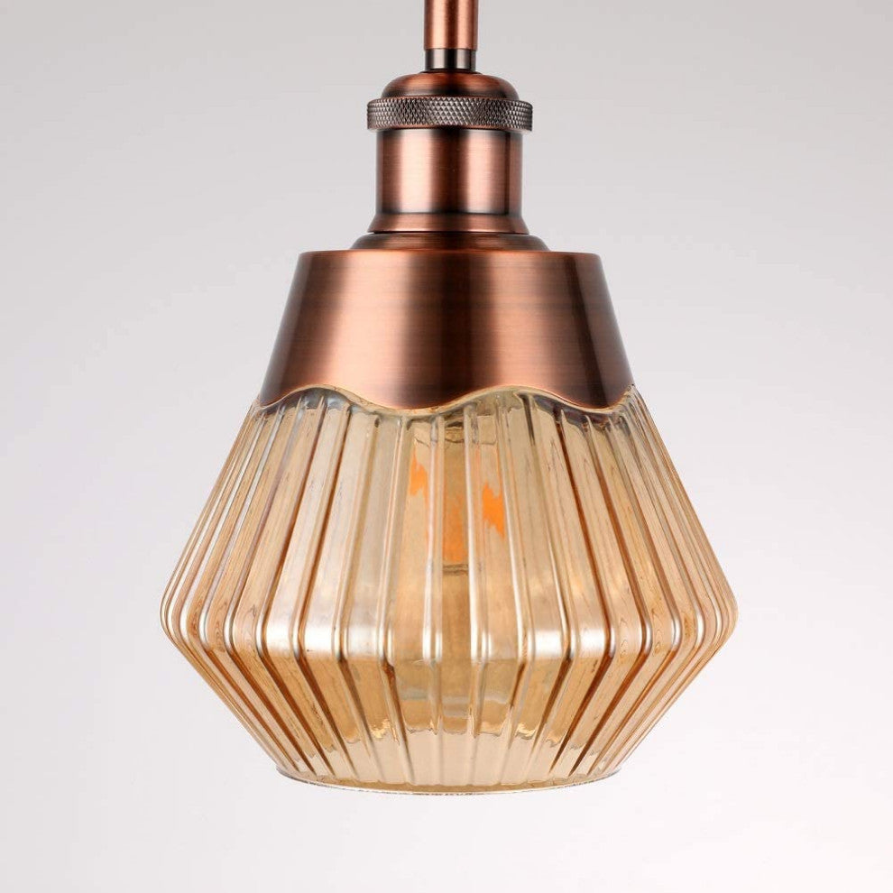 Industrial Semi Flush Mount Ceiling Light Fixture, Antique Ceiling Lamp