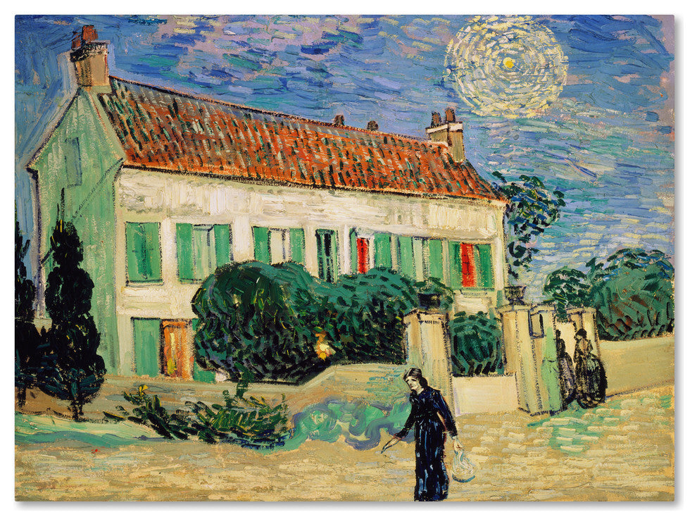 Vincent van Gogh ''White House at Night'' Canvas Art, 47x35