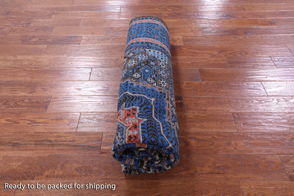 Geometric Mamluk Hand-Knotted Wool Rug 6' 10" X 9' 10" - Q12245