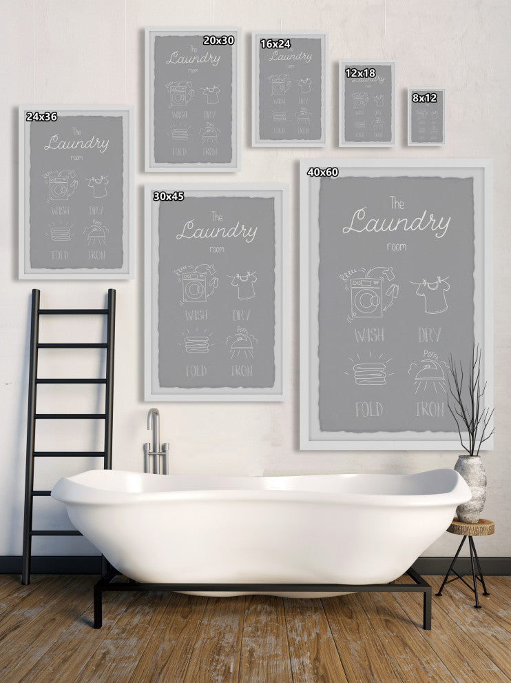"Wash Your Clothes" Framed Painting Print, 8x12