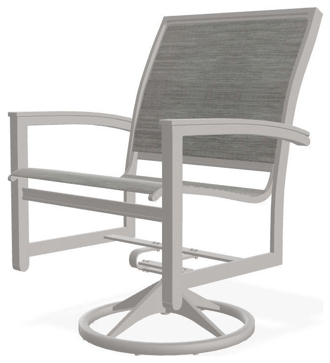 Bazza Sling Outdoor Swivel Rocker, Sicily/Warm Gray