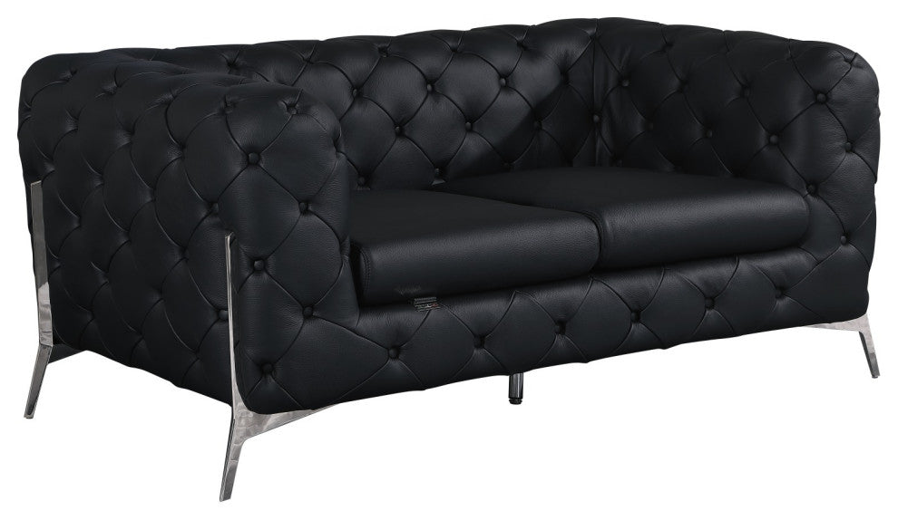 Angelica Italian Leather Loveseat