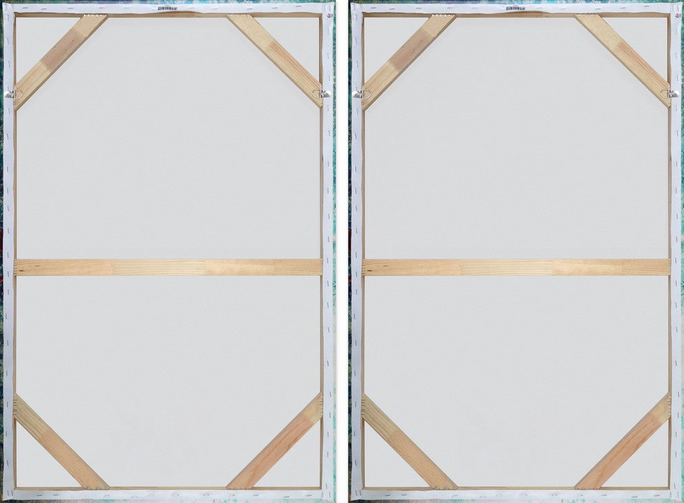 Yellow Streaks Diptych, 48"x36"