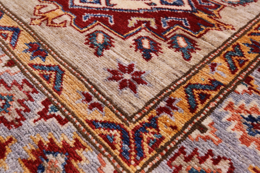 2' 8" X 9' 1" Runner Super Kazak Hand Knotted Wool Rug - Q12840