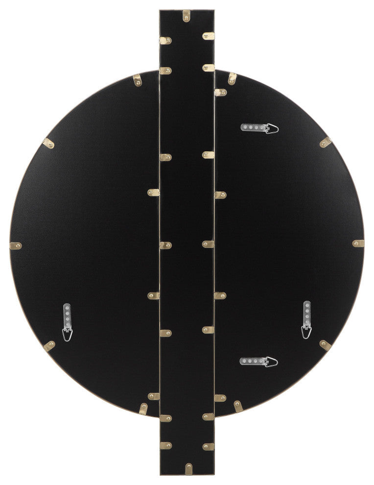 Carri Gold Round Wall Mirror