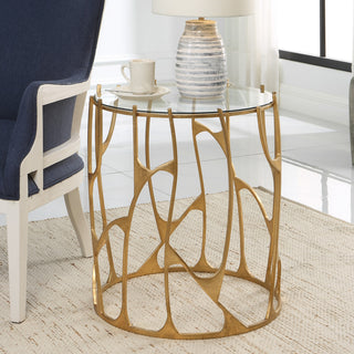 Uttermost Ritual Round Gold Side table
