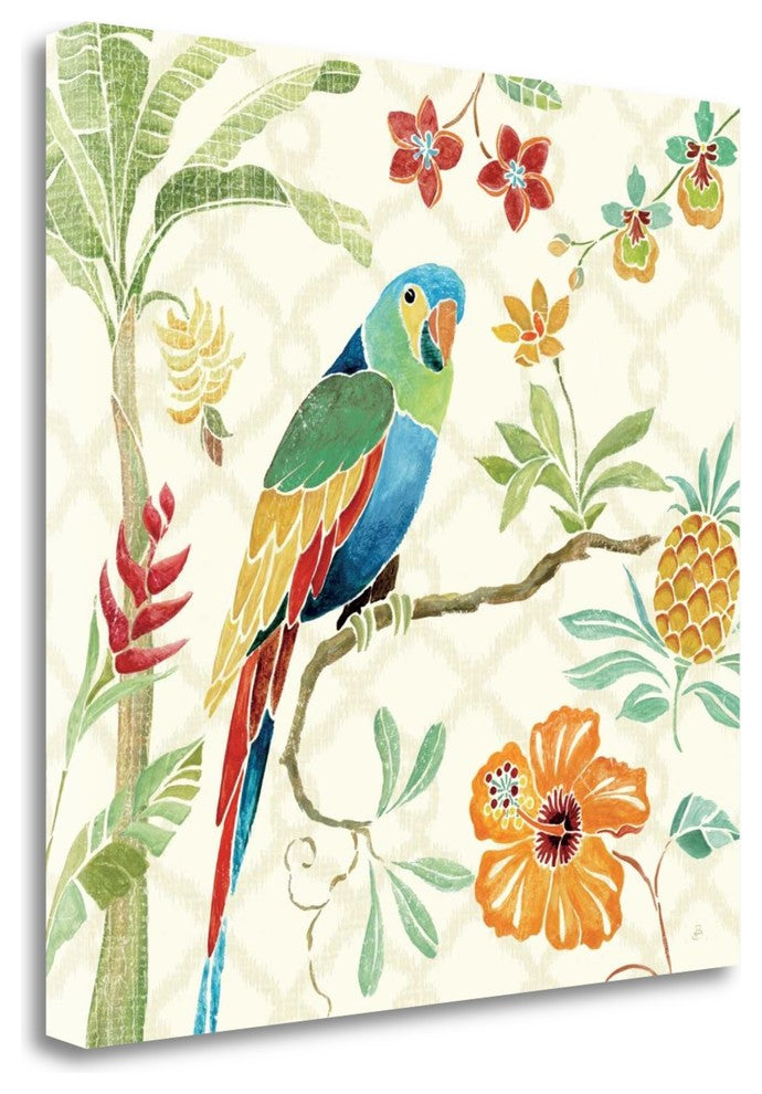 "Tropical Paradise I" By Daphne Brissonnet, Giclee Print on Gallery Wrap Canvas