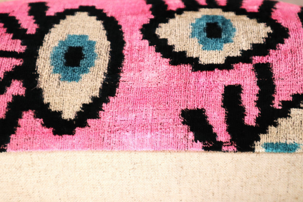 Canvello Pink Evil Eye Pillow for Couch, 16"x24"