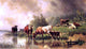 Fredrich Johann Voltz Cattle Watering by Stream Wall Decal