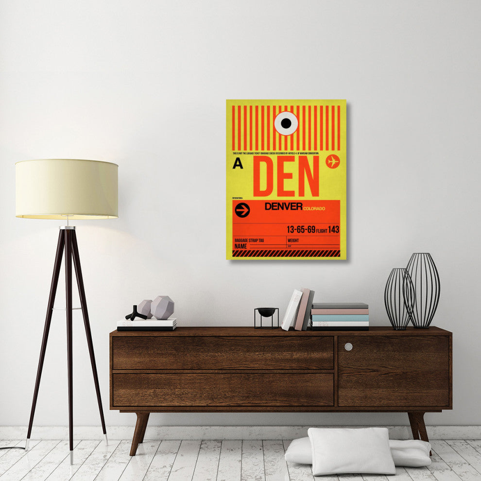 "DEN Denver Luggage Tag 1" Fine Art Print