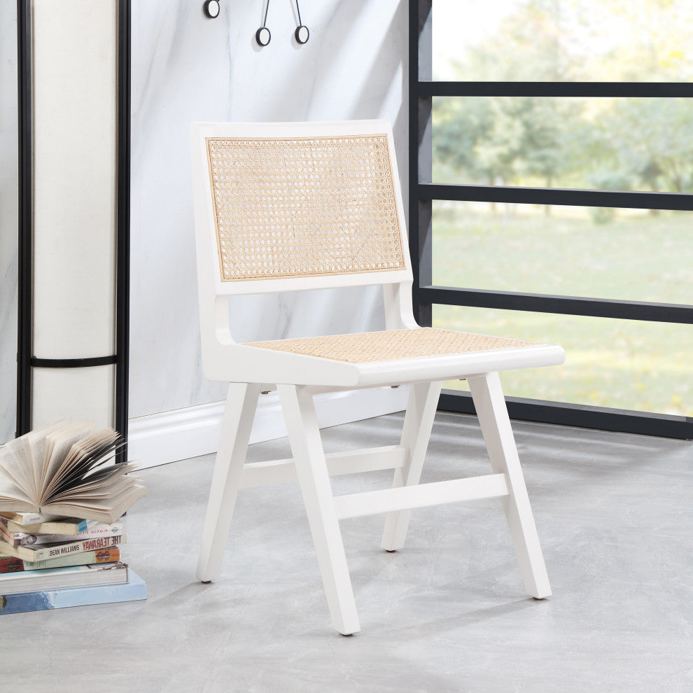 Preston Dining Chair, Set of 2, White, Side Chair