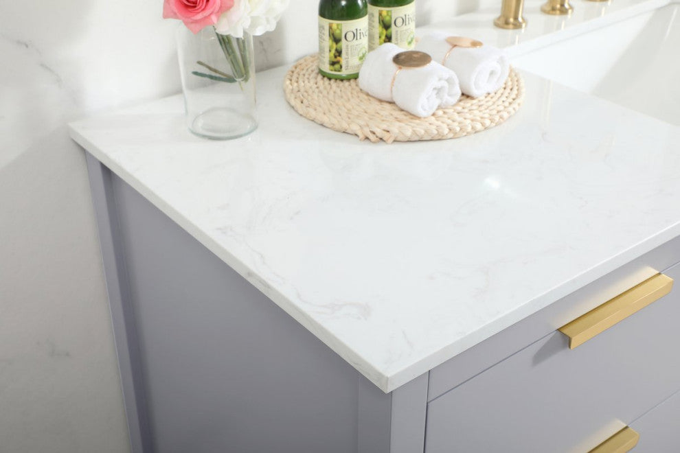 Louie 60" Single Bathroom Vanity, Gray