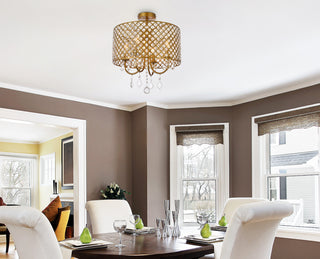 Emelia 17" Flush Mount, Brass