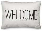 Welcome Outdoor Lumbar Pillow
