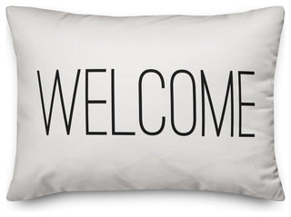 Welcome Outdoor Lumbar Pillow