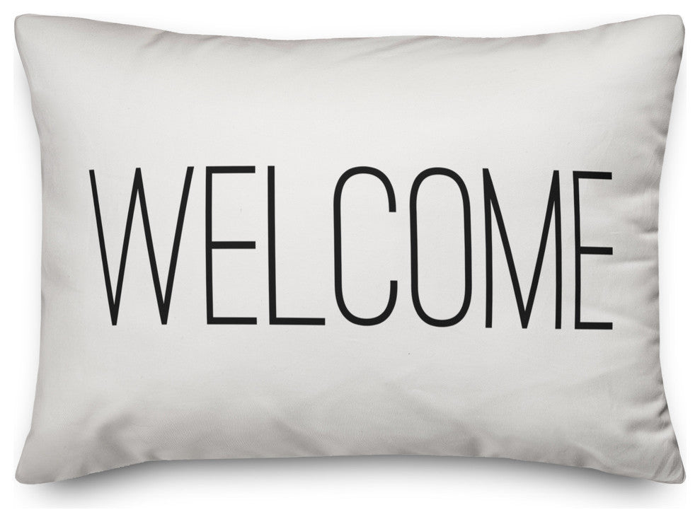 Welcome Outdoor Lumbar Pillow