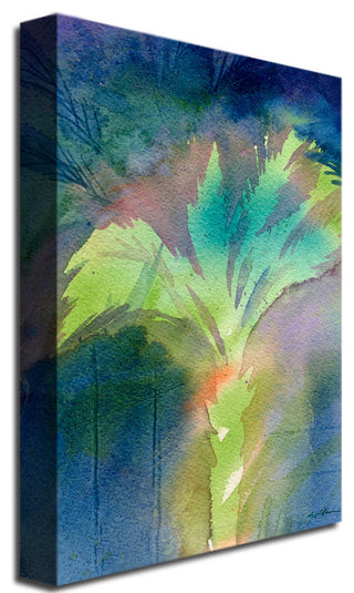 'Night Palm' Canvas Art by Sheila Golden