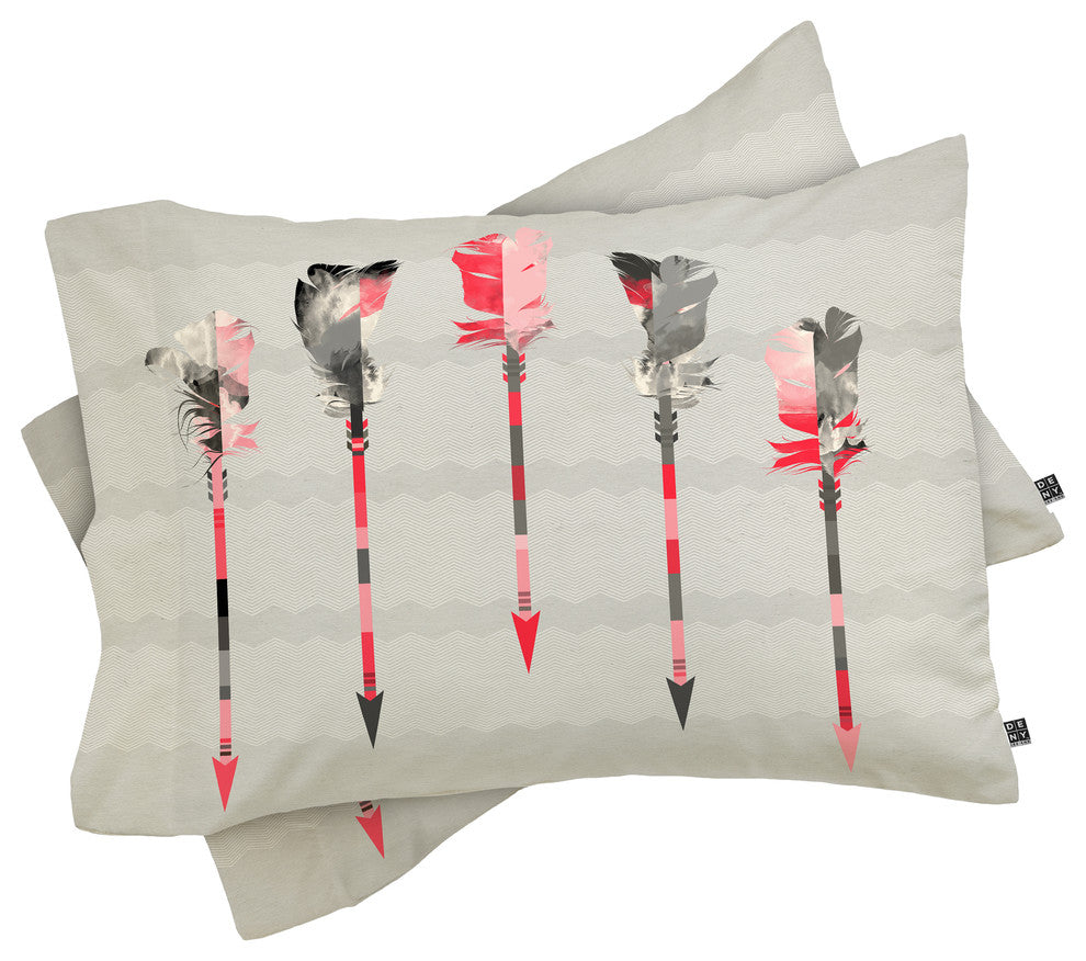 Deny Designs Iveta Abolina Coral Feathers Pillowcase