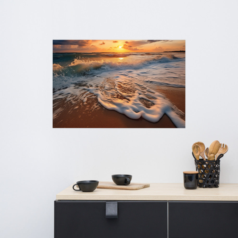 Coastal Artwork: California Dreamin' Photorealistic Digital Art Loose, 24" X 36"