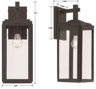 Byron 1-Light Matte Black Outdoor Wall Mount
