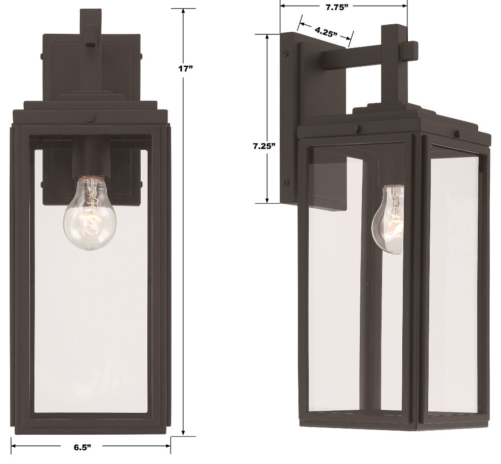 Byron 1-Light Matte Black Outdoor Wall Mount