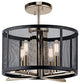 Kichler Titus 4 Light Pendant-Semi Flush in Polished Nickel