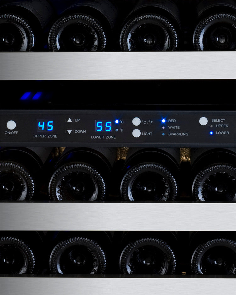 Wine Cooler: 24" FlexCount II Tru-Vino 121 Bottle Dual Zone Stainless Steel