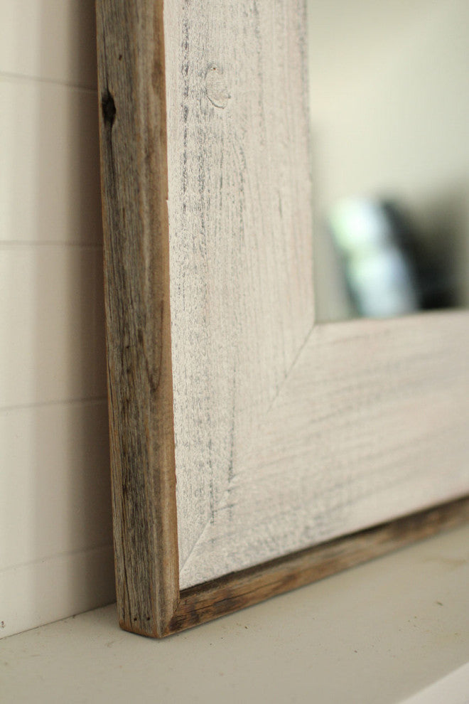 Glacier White Mirror, With Raised Outside Edge, 28"x34"