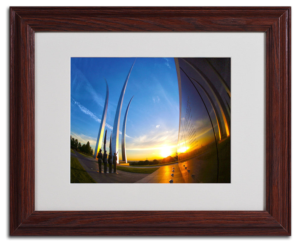 ''Air Force Memorial 15'' Matted Framed Canvas Art by CATeyes