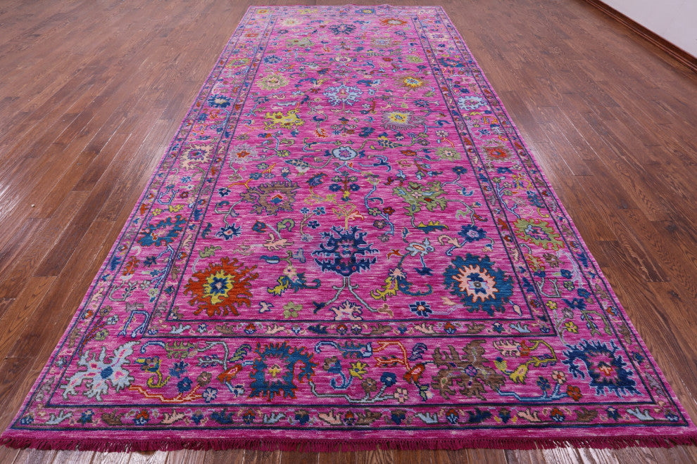 Turkish Oushak Handmade Wool Rug 8' 0" X 15' 8" - Q13635