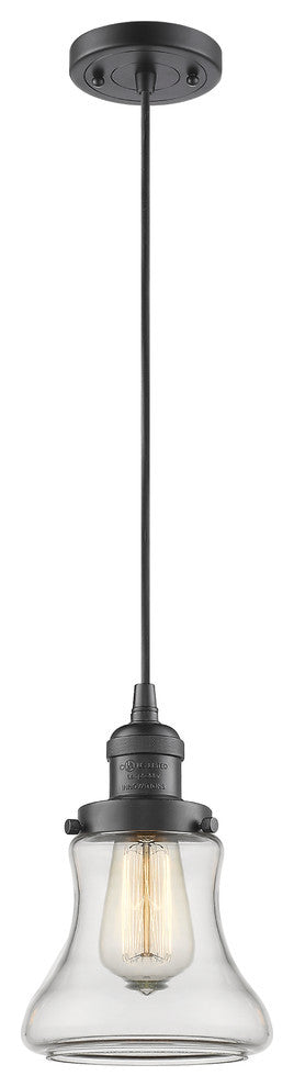 Bellmont 1-Light LED Mini Pendant, Oil Rubbed Bronze, Glass: Clear