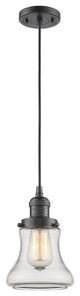 Bellmont 1-Light LED Mini Pendant, Oil Rubbed Bronze, Glass: Clear