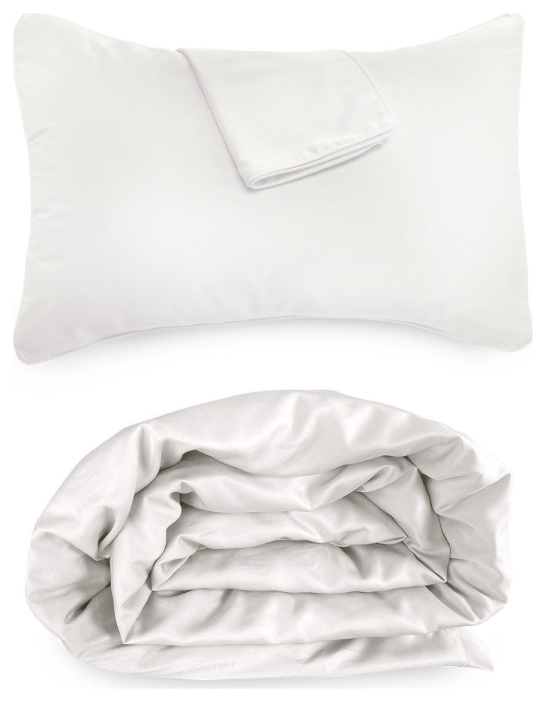 BedVoyage Luxury 100% Rayon Viscose Bamboo Duvet Cover With Shams, 3 Piece