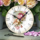 Vintage-Style Shabby Roses Clock, 12 Inch Diameter