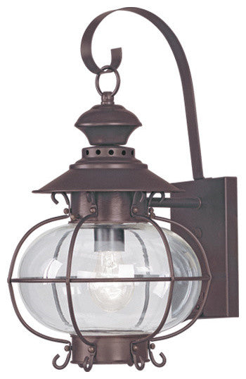 Livex Lighting 1 Light Bronze Outdoor Wall Lantern - 2222-07