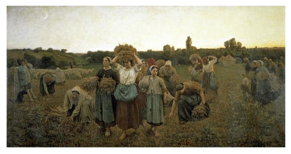 "The Recall of the Gleaners" Print by Jules Adolphe Breton, 32"x17"