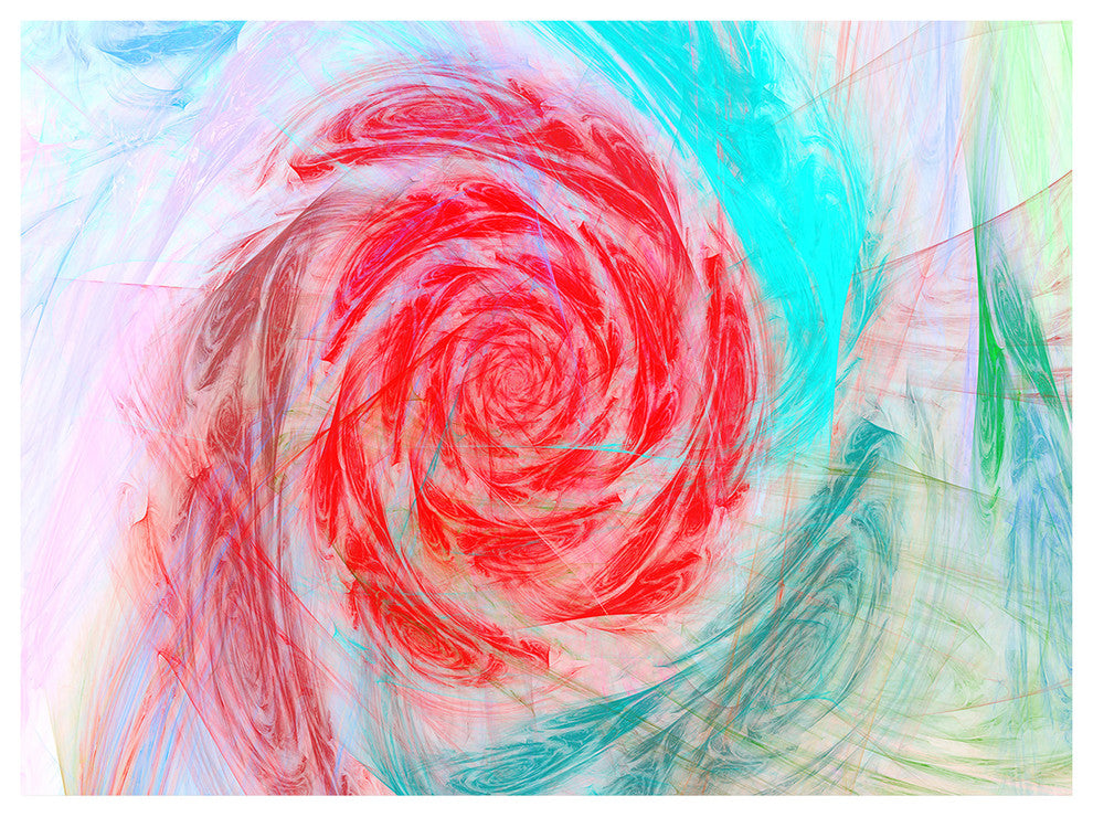 Mysterious Abstract Rose, Floral Canvas Art Print, 40"x30"