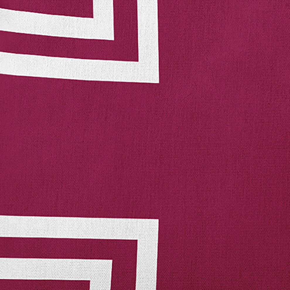 Corner Stripes Polyester Indoor/Outdoor Pillow, Maroon Red, 18"x18"
