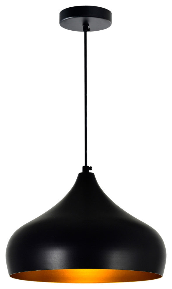 Dynamic 1 Light Down Pendant With Black Finish