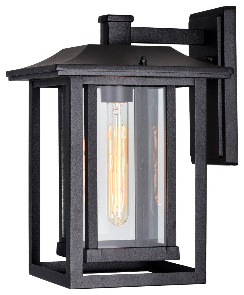 Winfield 1 Light Black Outdoor Wall Light