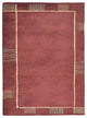 Hand Knotted Tibbati Wool Area Rug Contemporary Red