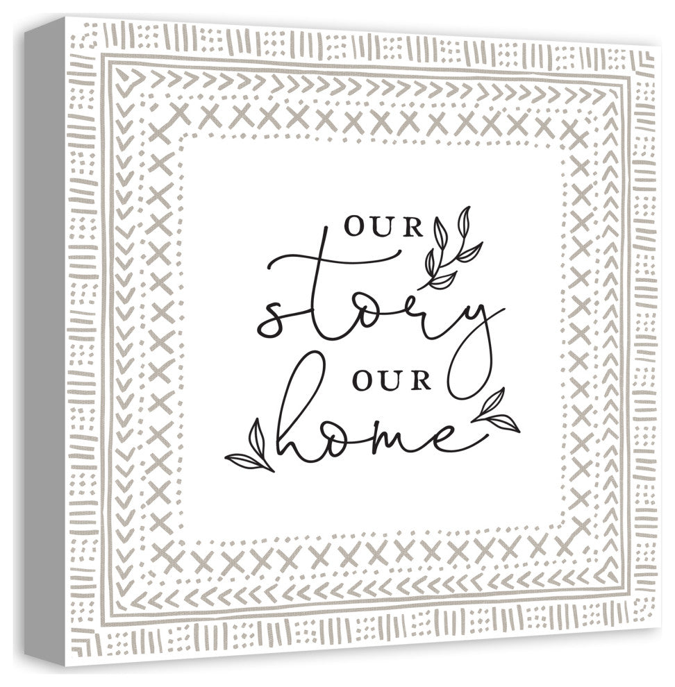 Our Story Our Home 16x16 Canvas Wall Art