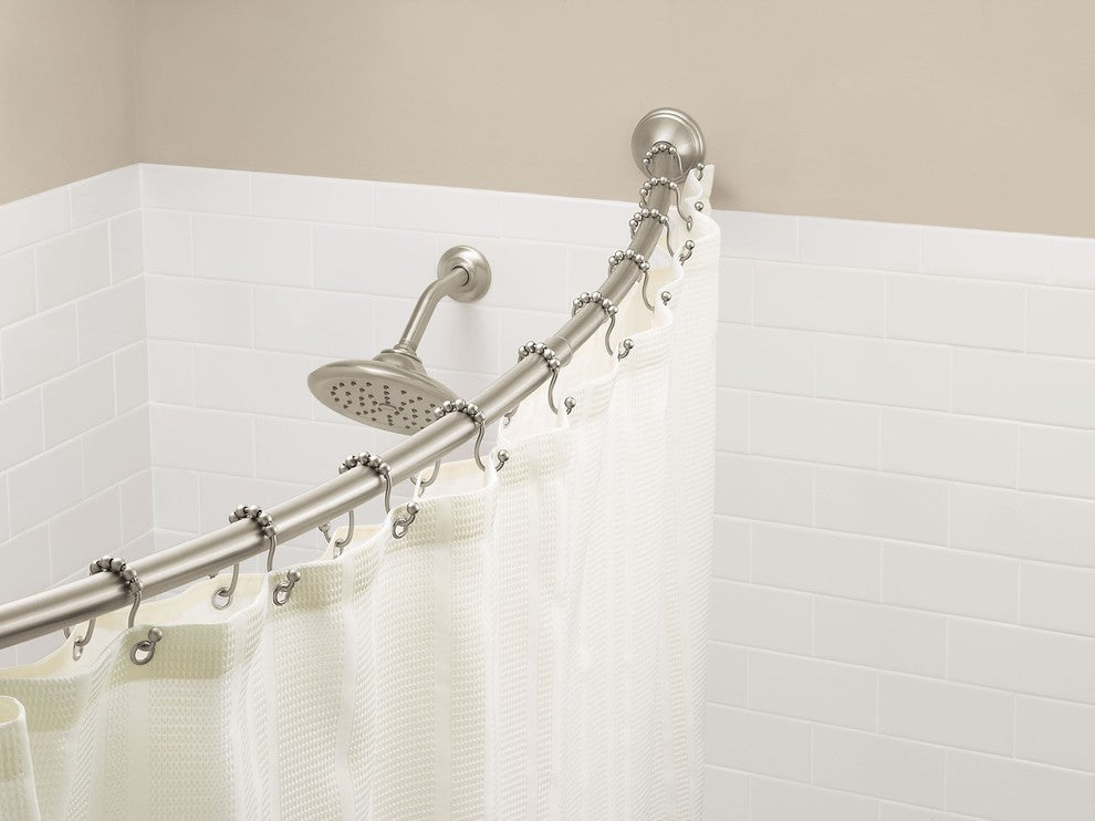 Moen Shower Curtain Rings, 12-Pack, Brushed Nickel