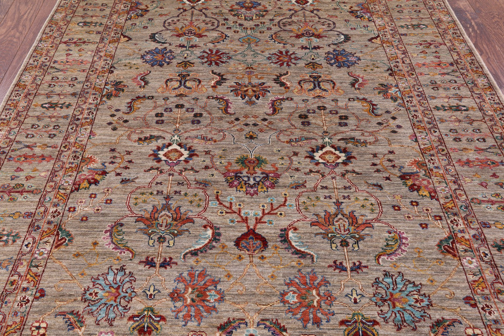 Handmade Persian Tabriz Rug 5' 9" X 7' 6" Q7613